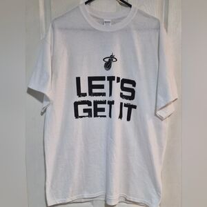 2016 Miami Heat Rare White Hot Playoffs TShirt Stadium Giveaway AAA Arena XL NEW